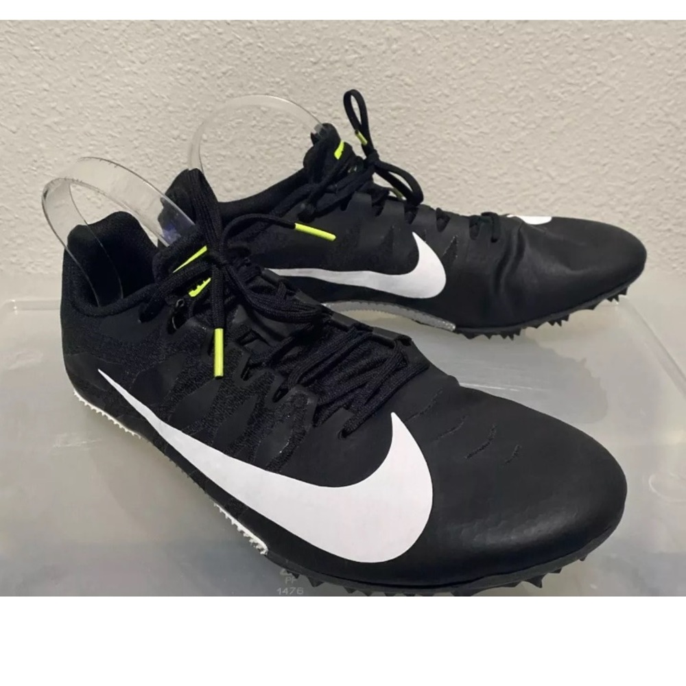 Nike Zoom Rival Mens Track Spikes Athletic Black/White Size 12 Excellent Cond